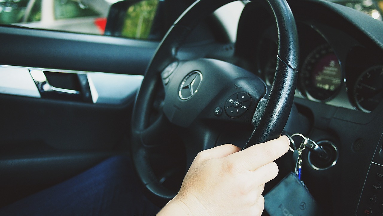 man driving